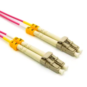 15m LC-LC 40/100G OM4 Erika Violet 50/125 MultiMode Duplex Fiber Patch Cable