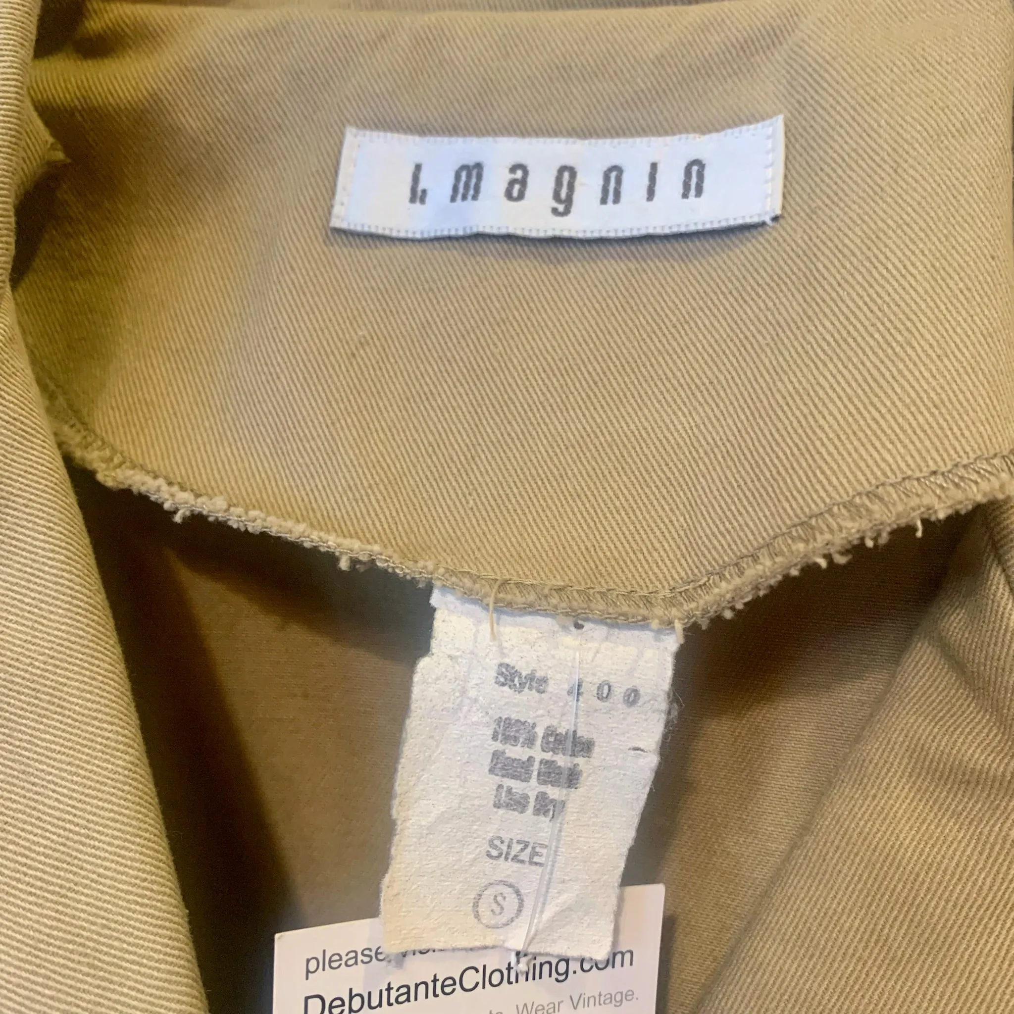 1980s I Magnin Beige Jumpsuit