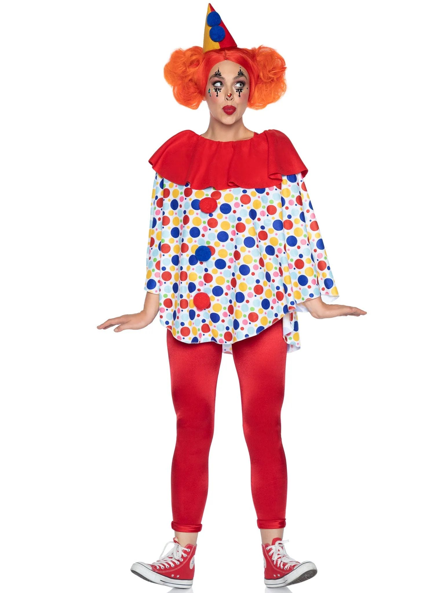 2PC Clown Poncho Costume