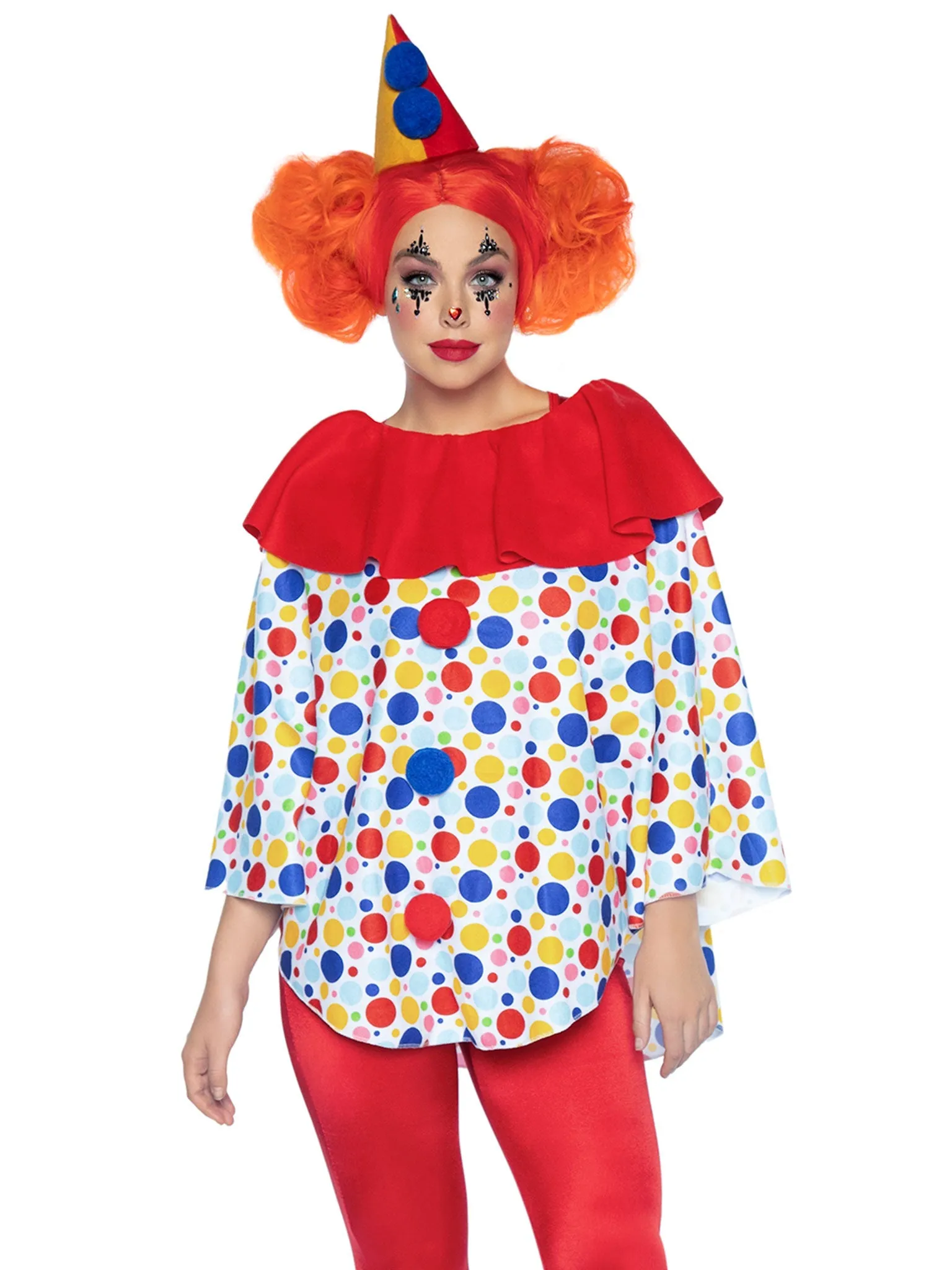 2PC Clown Poncho Costume