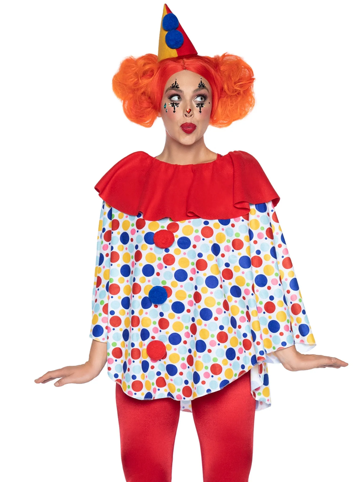 2PC Clown Poncho Costume