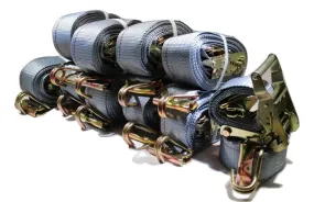 2" x 16 Ft Ratchet Strap w/ Spg E & Wire Hk for E & F-Tracks | 50 PACK