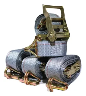 2" x 16 Ft Ratchet Strap w/ Spg E & Wire J for E & F-Tracks | 4 PACK