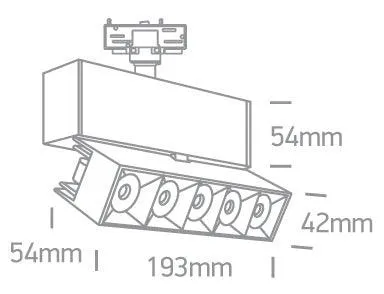 65506BT TRACK LIGHT ADJUSTABLE 20W WW 38deg IP20 230V