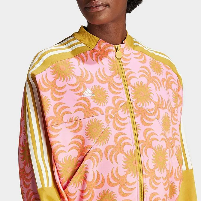 Adidas x FARM "Rio Tiro" Women's Track Jacket - Semi Pink Glow / Semi Solar Orange