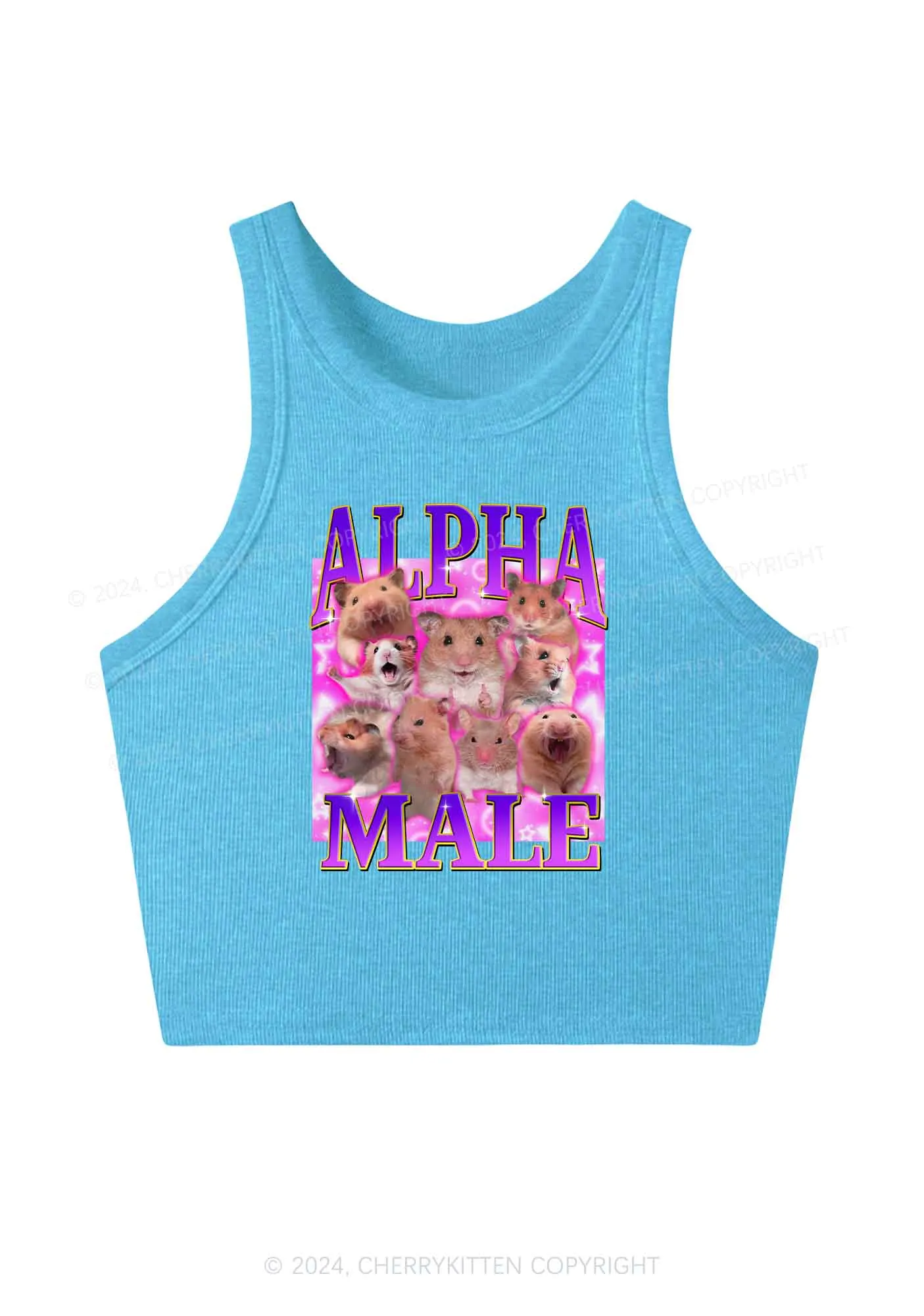 Alpha Male Hamster Y2K Crop Tank Top Cherrykitten