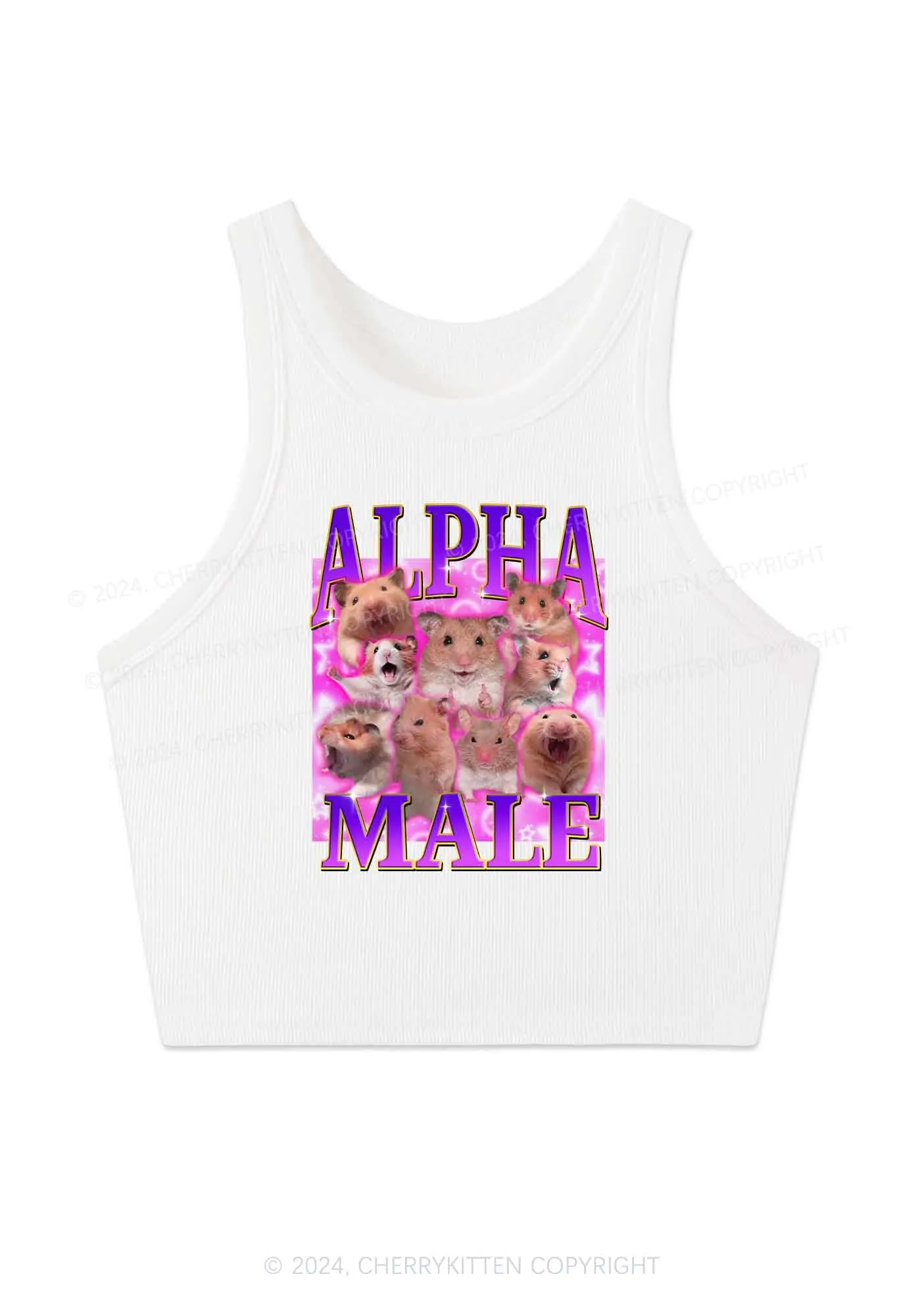 Alpha Male Hamster Y2K Crop Tank Top Cherrykitten