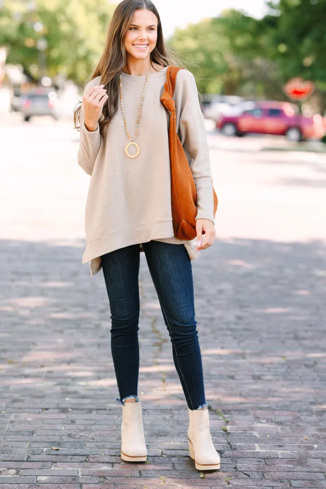 Always Fun Taupe Brown Tunic