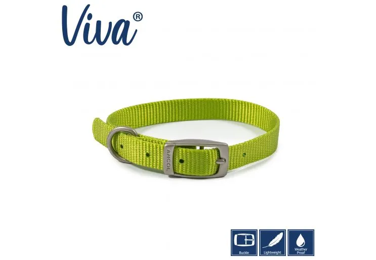 Ancol - Viva Nylon Buckle Collar - Blue - Size 4 (35-43cm)