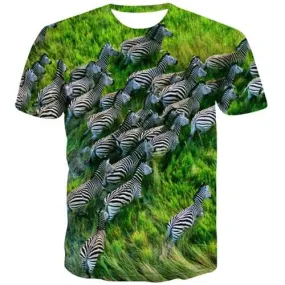 Animal T-shirt Men Horse T-shirts 3d Stripe Tshirts Cool Hip Hop T shirts Funny Harajuku T-shirts Graphic Short Sleeve Hip hop