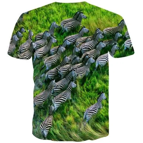 Animal T-shirt Men Horse T-shirts 3d Stripe Tshirts Cool Hip Hop T shirts Funny Harajuku T-shirts Graphic Short Sleeve Hip hop