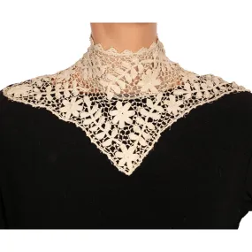 Antique Edwardian Irish Crochet Lace Collar Neck Piece