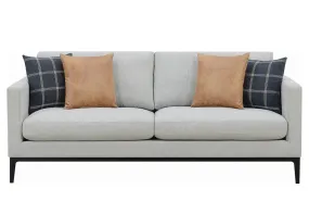 Apperson Light Grey Woven Texture 2-Seat Sofa