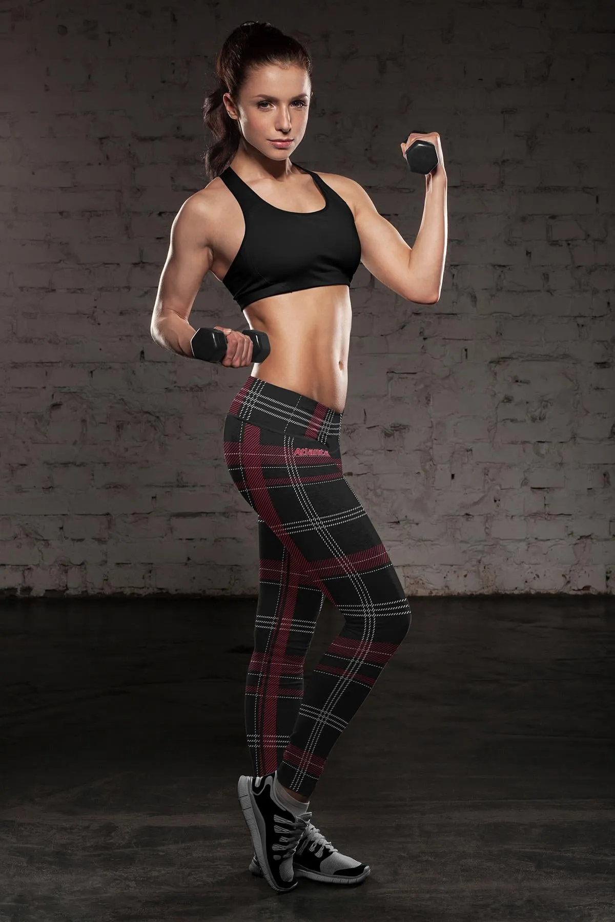 Atlanta Football Plaid Leggings