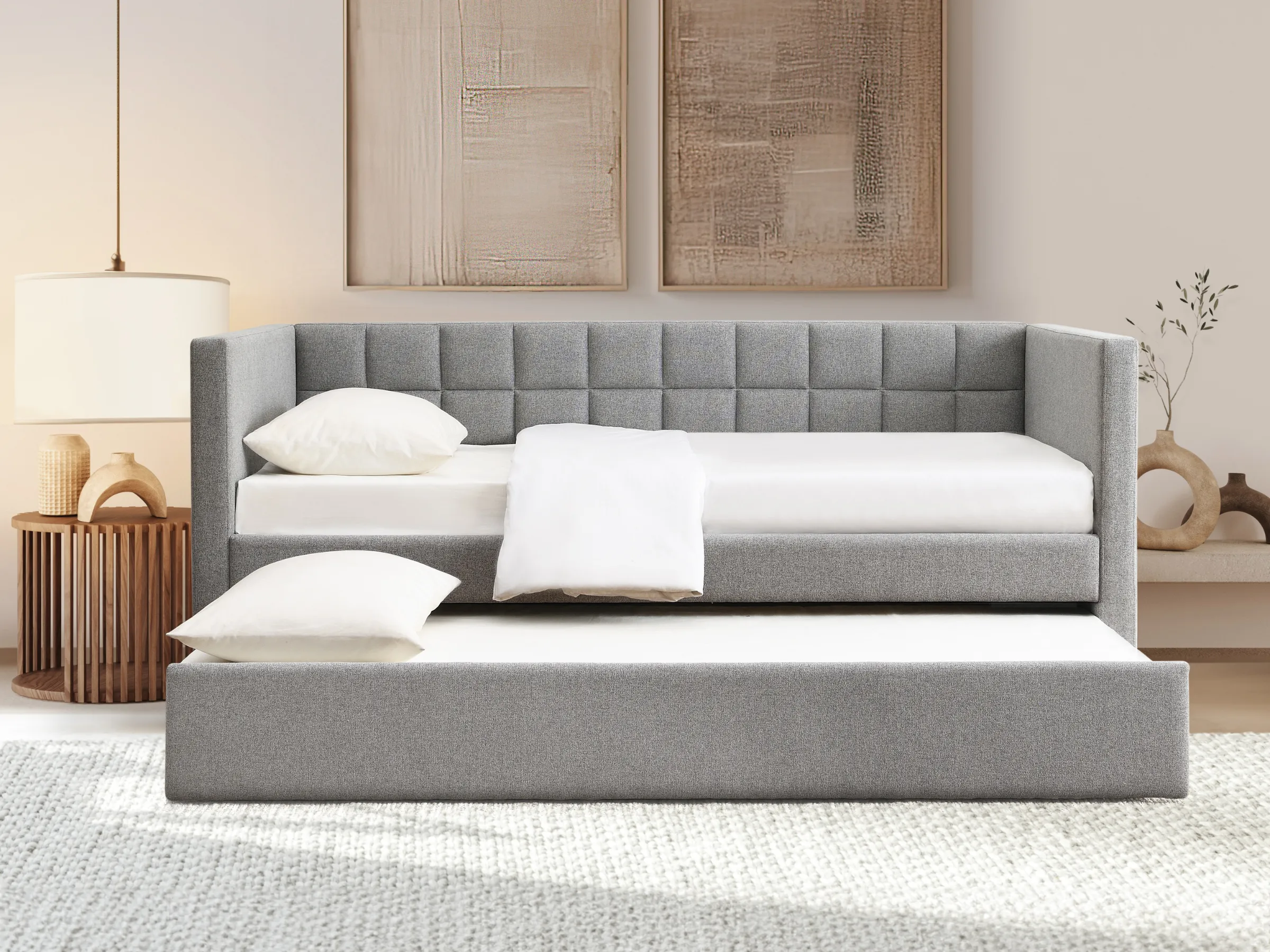 Aveline Upholstered Twin Daybed with Trundle