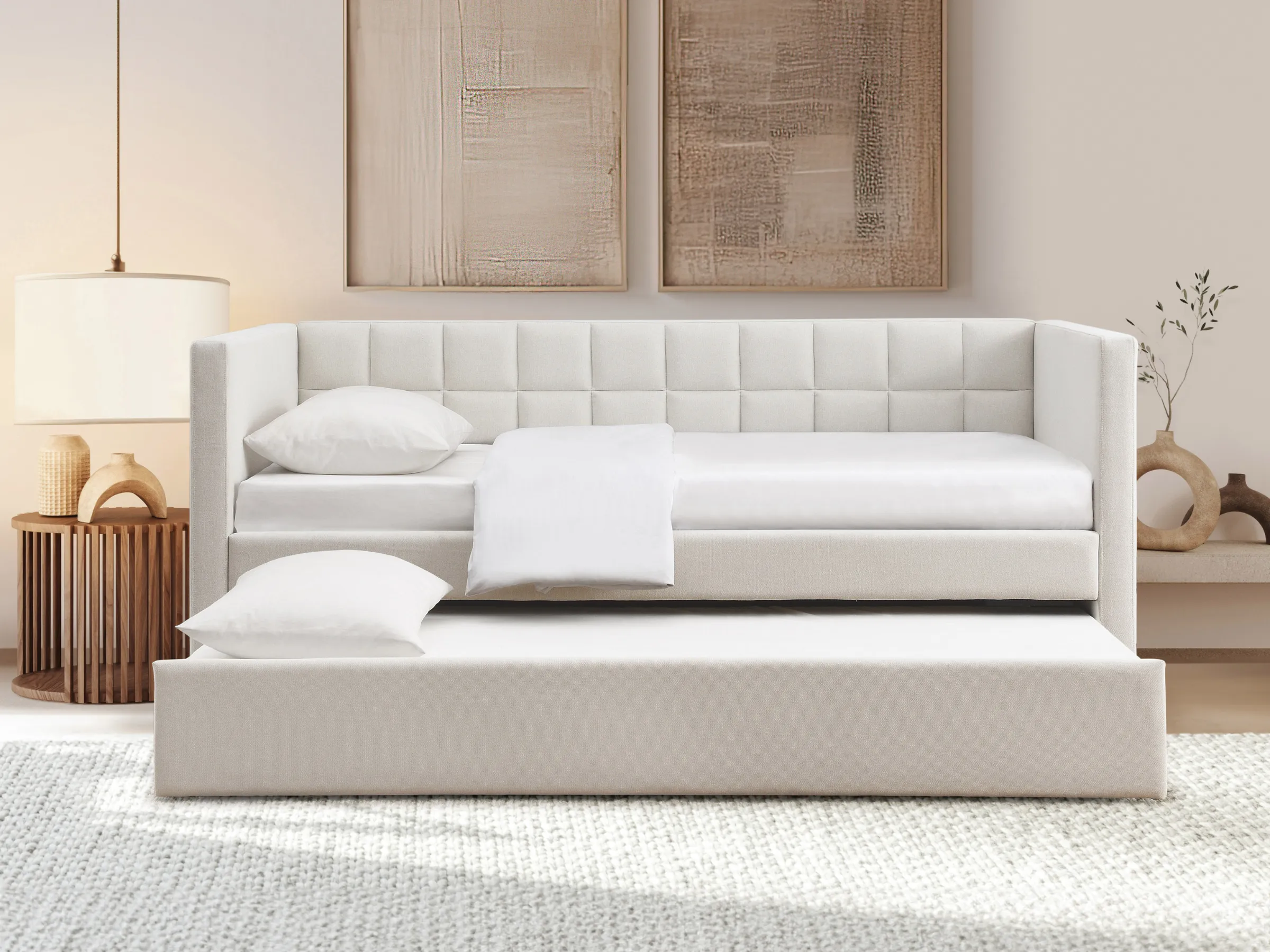 Aveline Upholstered Twin Daybed with Trundle