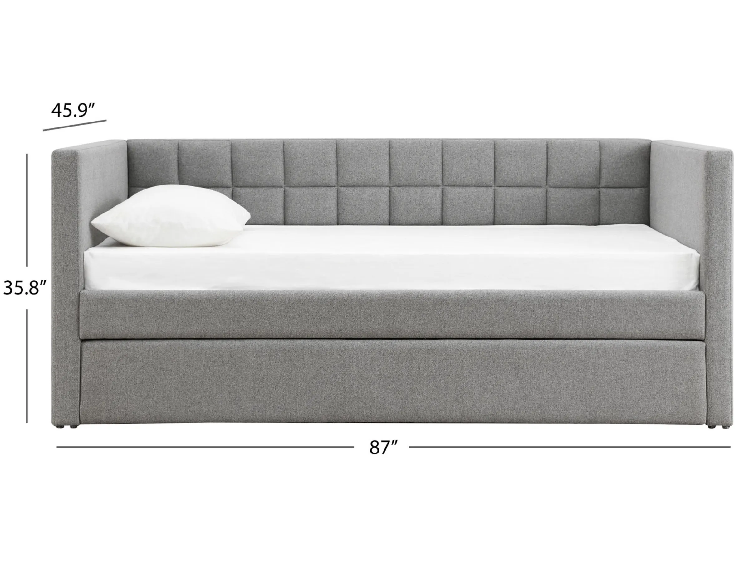 Aveline Upholstered Twin Daybed with Trundle