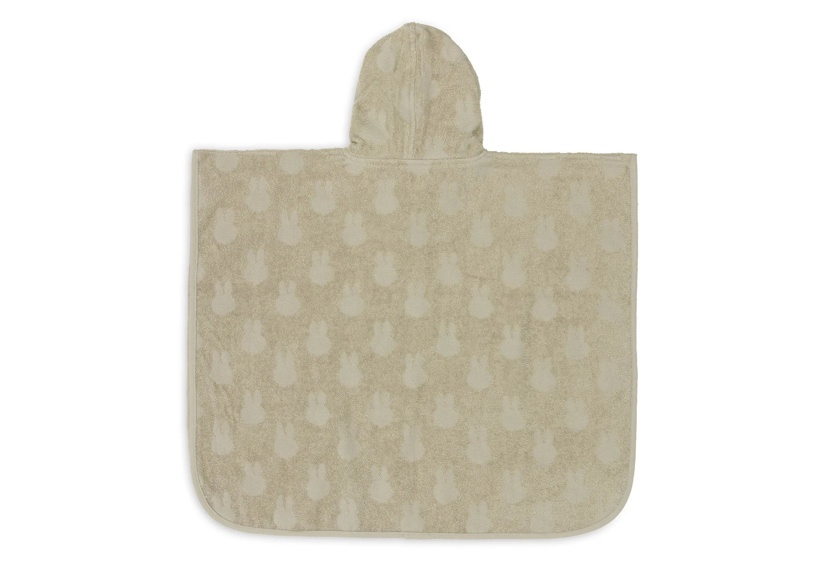 Bath Poncho Terry Miffy Jacquard - Olive Green