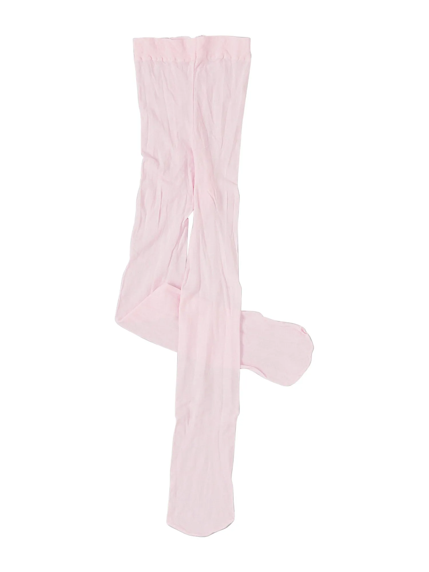 Big Girls Pink Solid Color Stretchy Soft Footed Tights 8-15