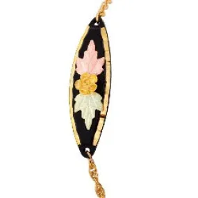 Black Hills Gold Black Powder Rose Bracelet