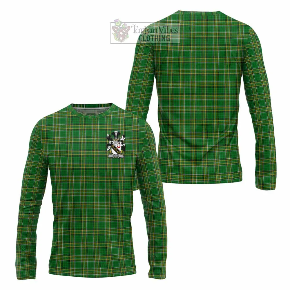 Bland Irish Clan Tartan Long Sleeve T-Shirt with Coat of Arms