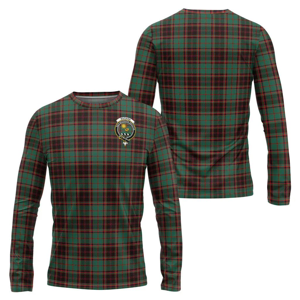 Buchan Ancient Tartan Long Sleeve T-Shirt with Family Crest