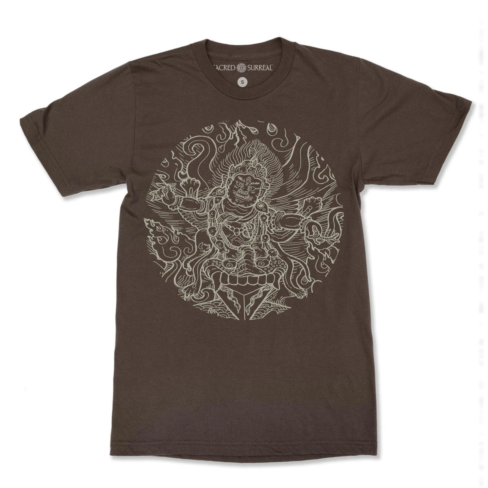 Buddhist Shirt: Mahakala Wrathful Tibetan Diety (Wrathful Buddhist deities) Tantric T-Shirt Tee