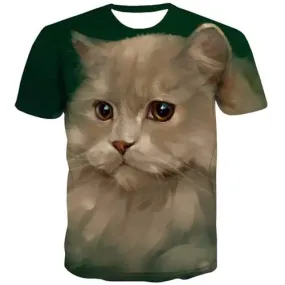 Cat T shirts Men Animal Tshirts Cool Harajuku Tshirt Anime Lovely Tshirt Printed Graffiti Tshirts Novelty Short Sleeve