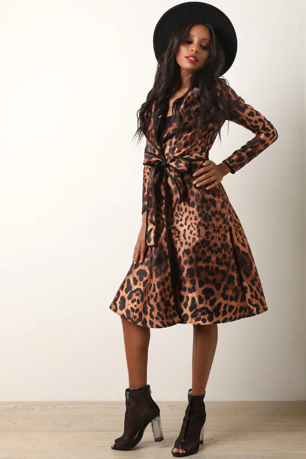 Cheetah Print Trench Coat