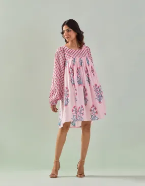 Chic Sophistication: Pink Hand-Block Printed Tunic