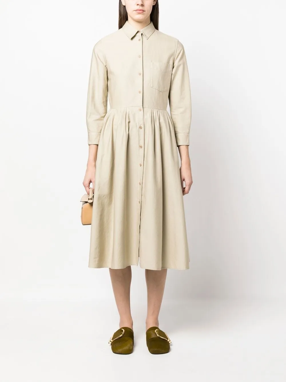 Classic Shirt Dress w self tie