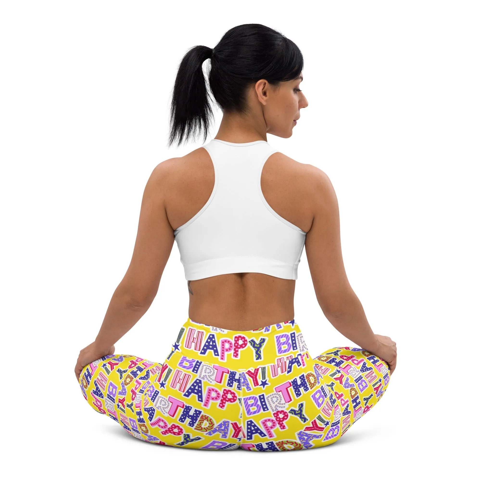 Colorful Birthday Yoga Leggings