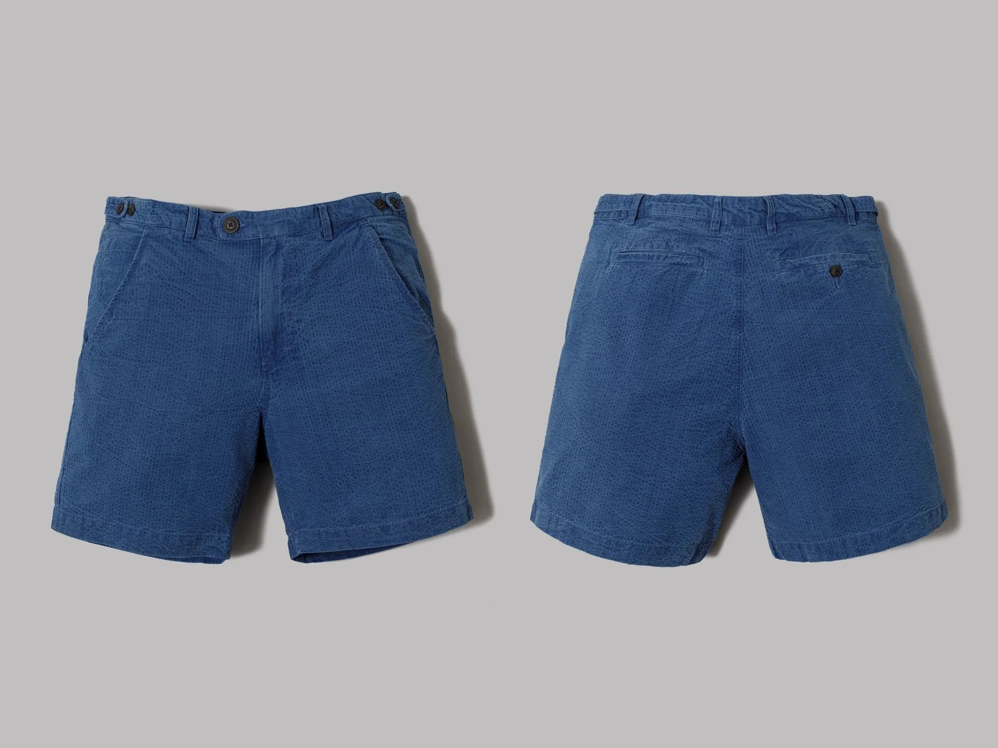 Corridor Seersucker Shorts (Washed Indigo)