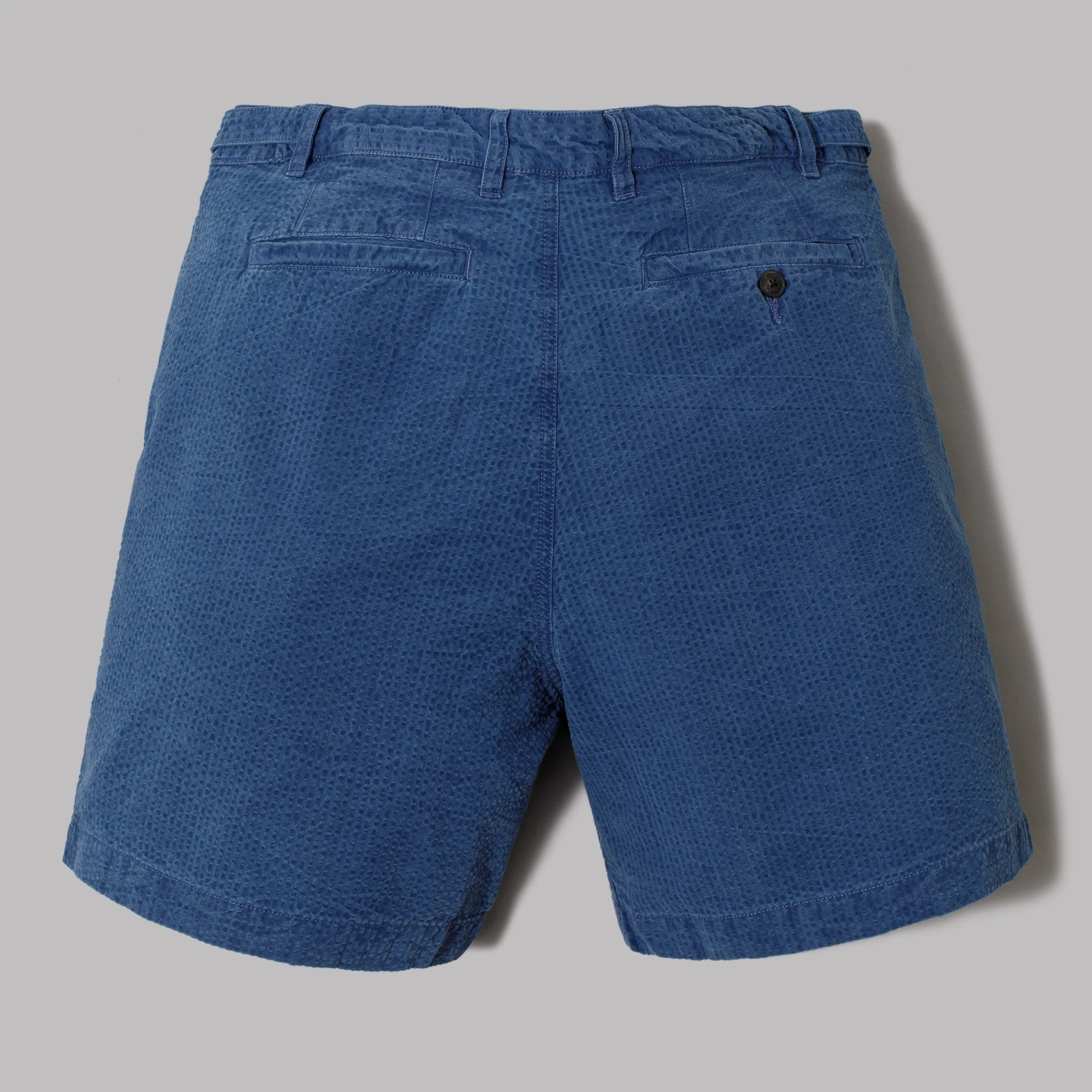 Corridor Seersucker Shorts (Washed Indigo)