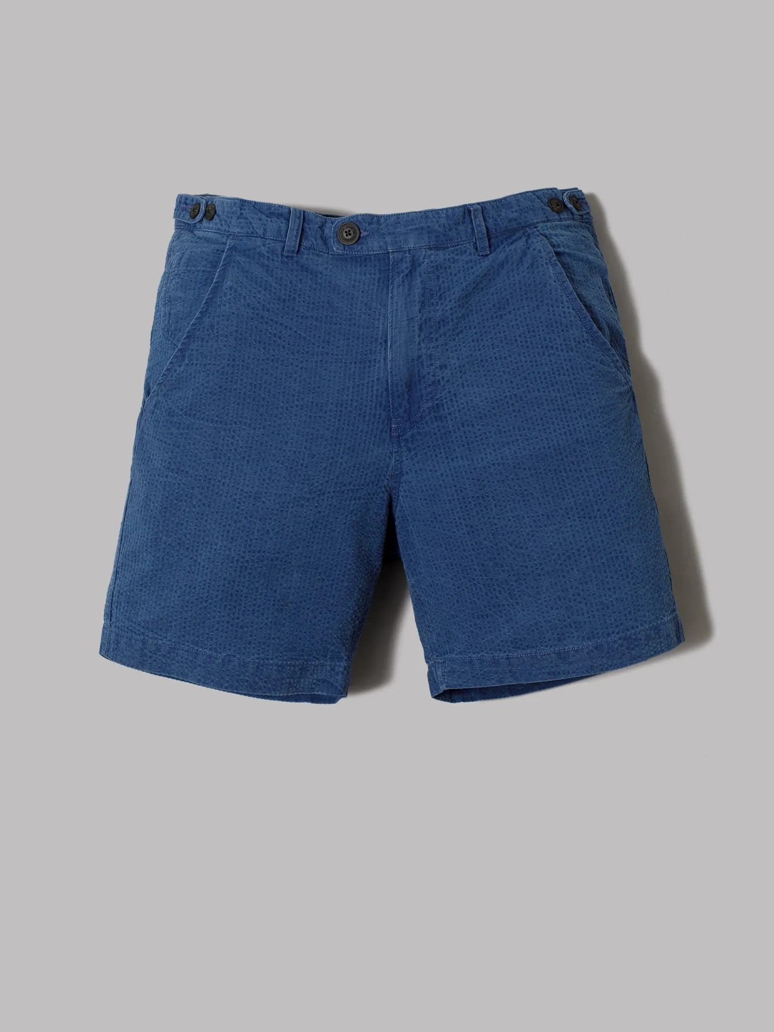 Corridor Seersucker Shorts (Washed Indigo)