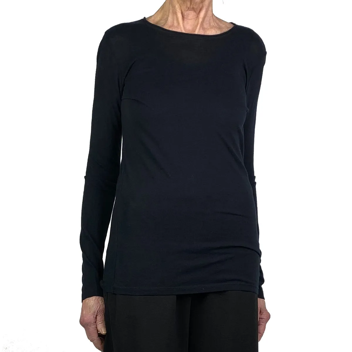 COTTON/CASHMERE ROLLNECK T-SHIRT