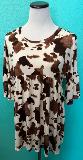 Cow Print Top