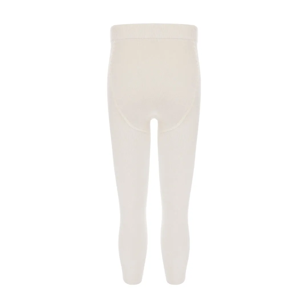 Cream Bamboo Cotton Tights