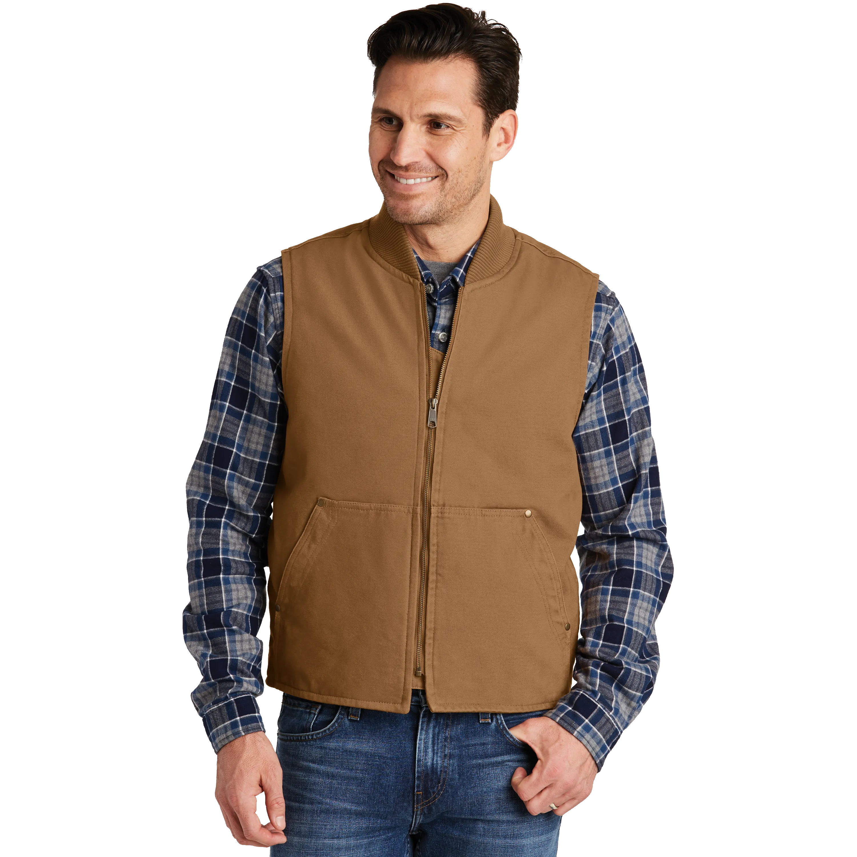 D1822M  Mens Washed Duck Cloth Vest