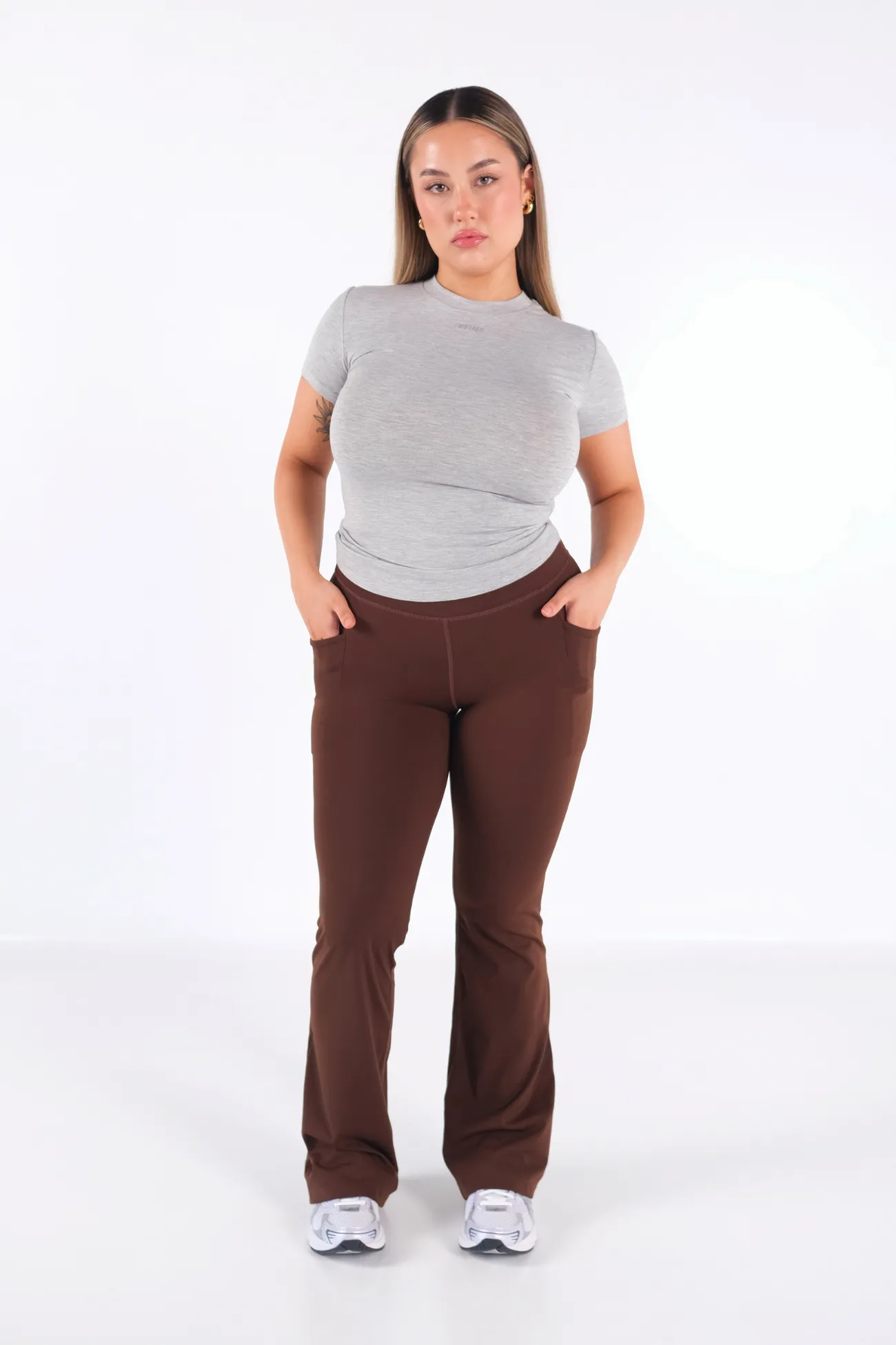 Daze Flare Pocket Leggings - Espresso