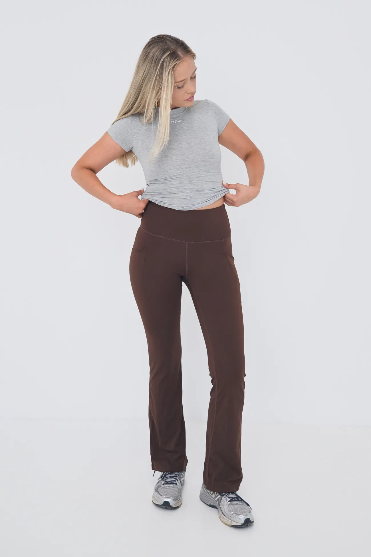 Daze Flare Pocket Leggings - Espresso