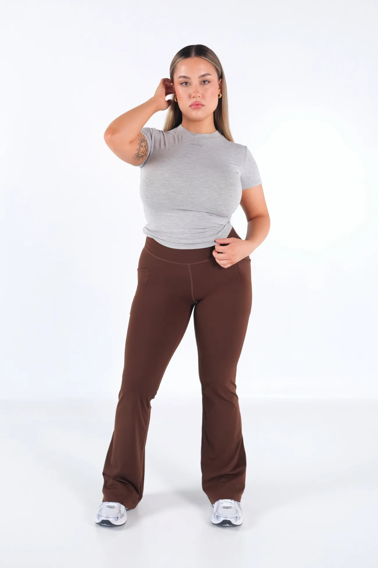 Daze Flare Pocket Leggings - Espresso