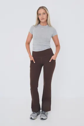 Daze Flare Pocket Leggings - Espresso