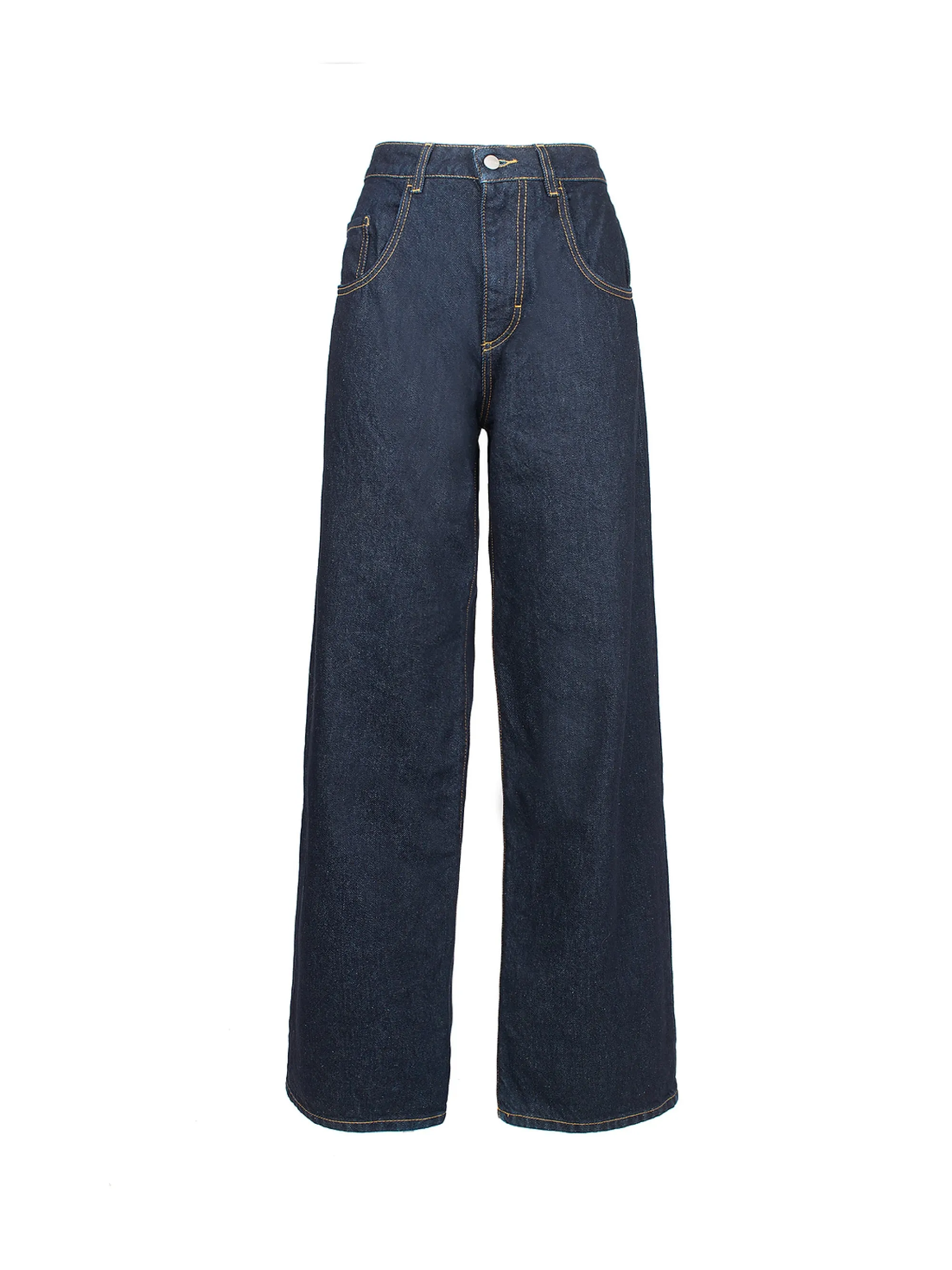 Denim Bea Wide Leg Vita Bassa Blu Scuro