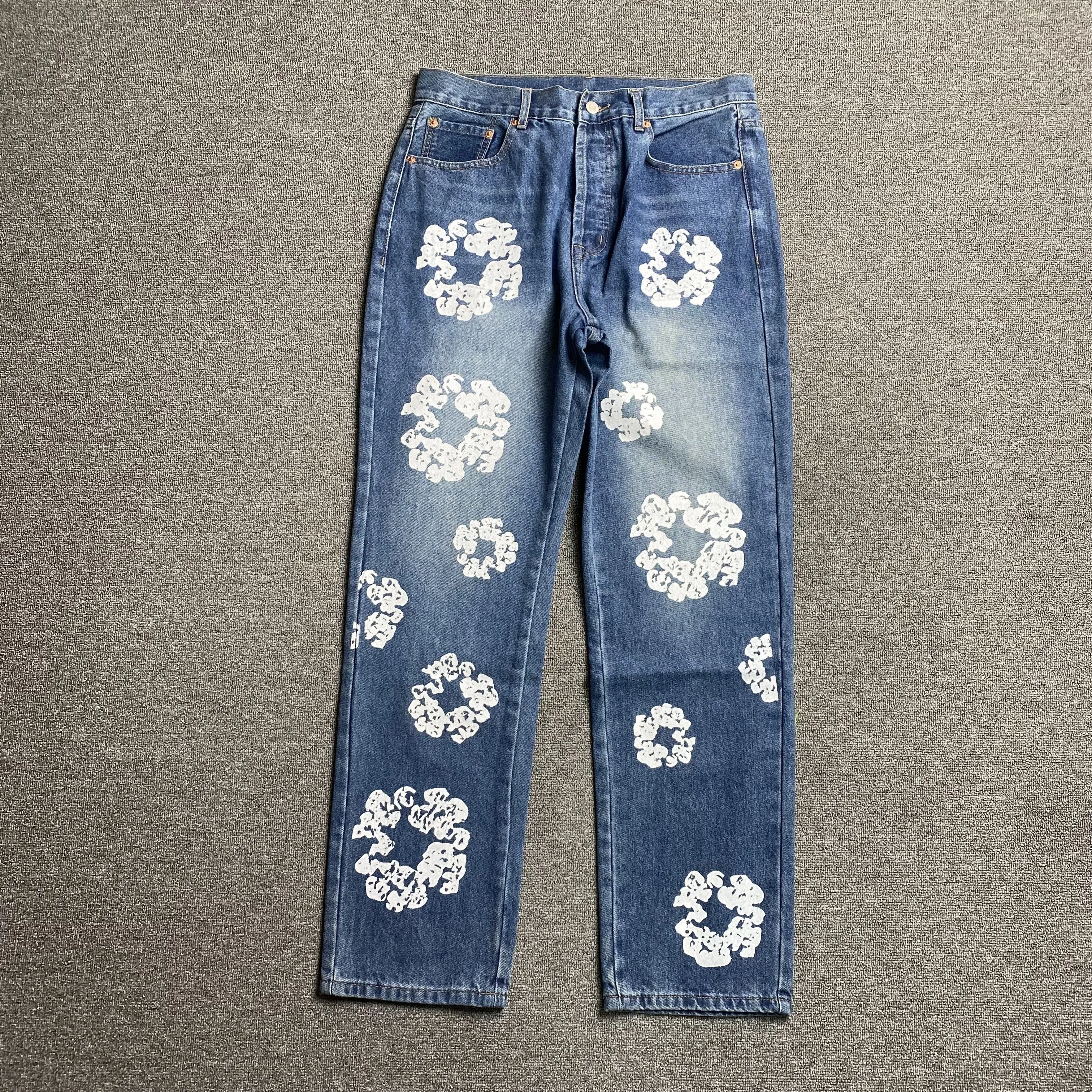 DENIM TEARS x LEVI'S COTTON WREATH JEANS BLUE