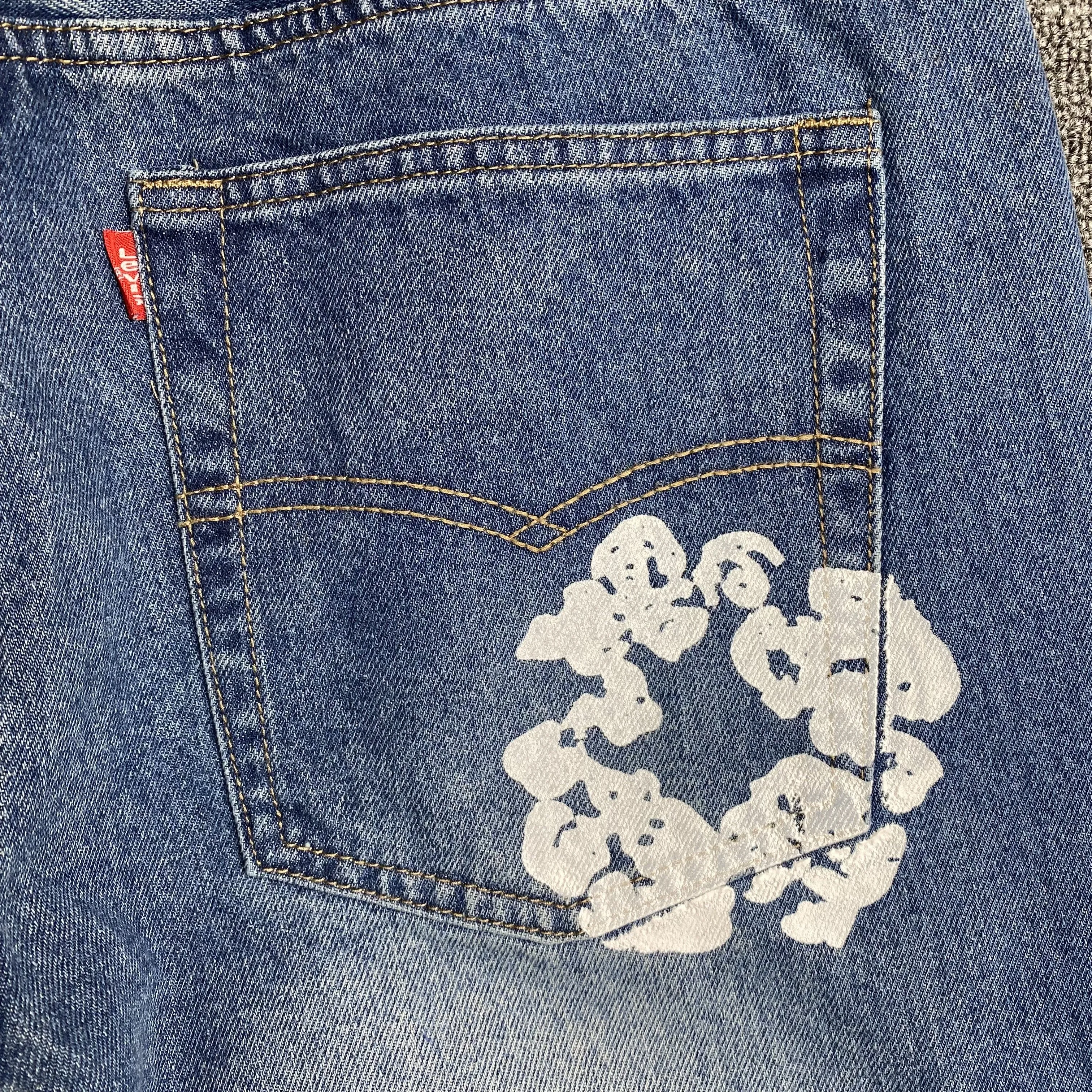 DENIM TEARS x LEVI'S COTTON WREATH JEANS BLUE