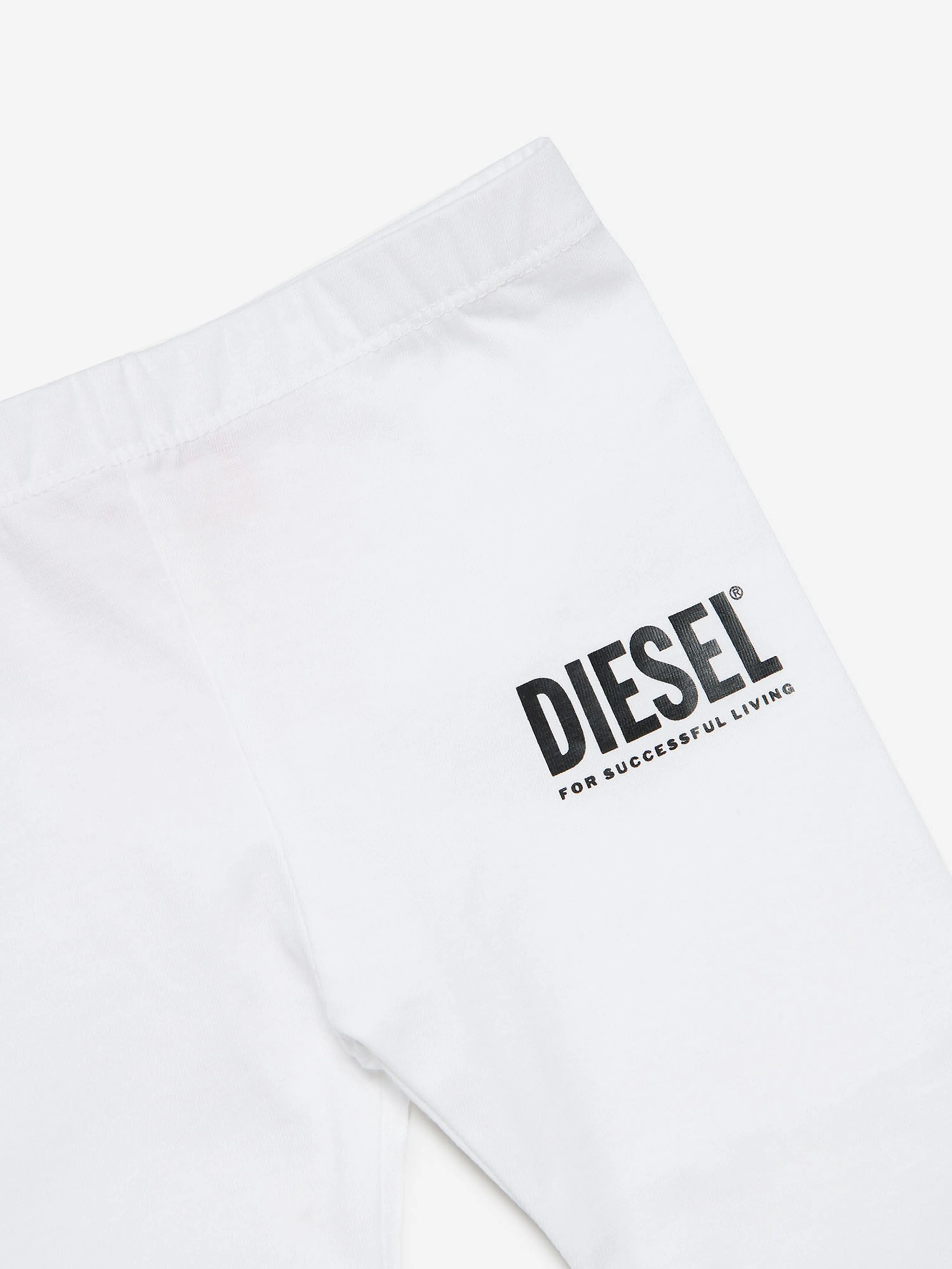 Diesel Baby Girls Logo Leggings in White