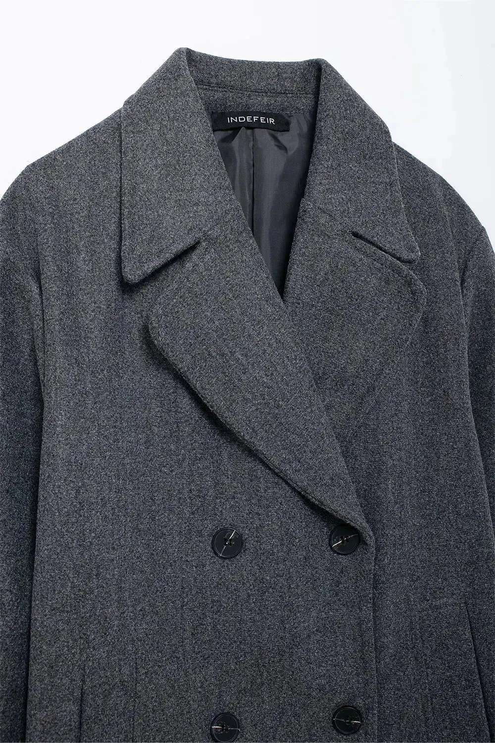 Double-Breasted Longline Wool Coat