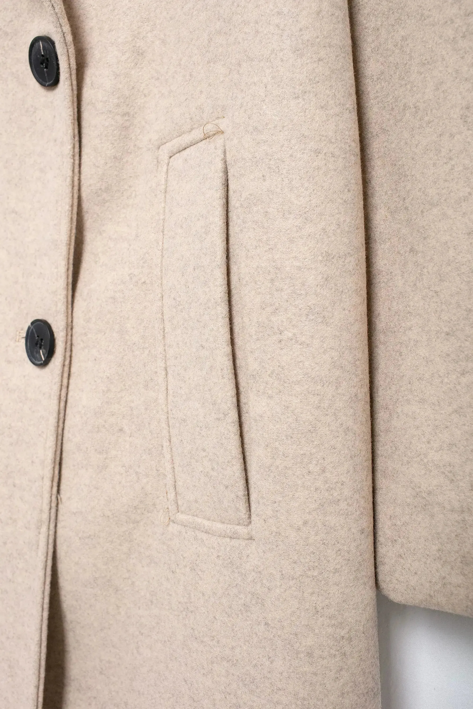 Double-Breasted Longline Wool Coat