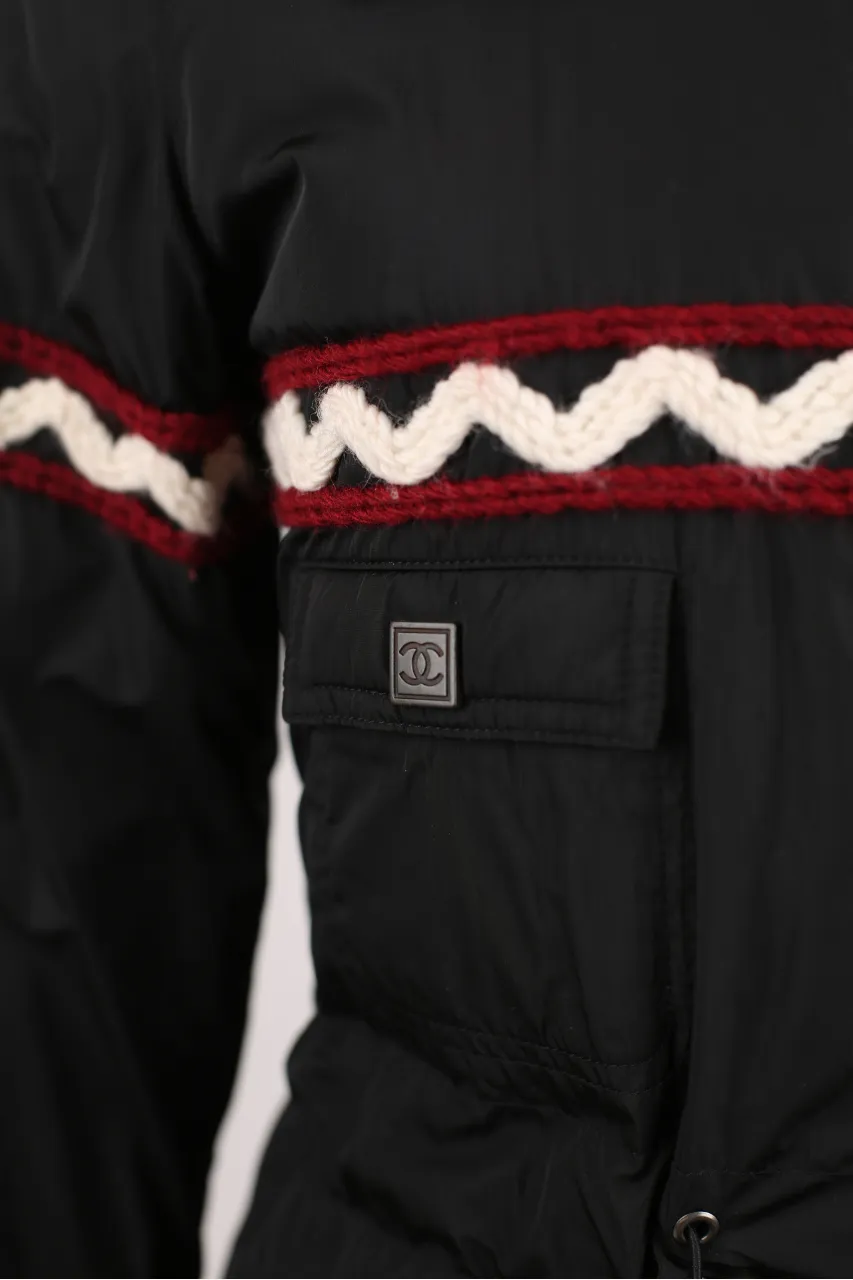 Down Jacket W/ Logo Emblazoned Zippers